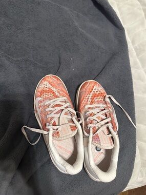 METCON Nike Women's Orange and White Knit Running Sneakers